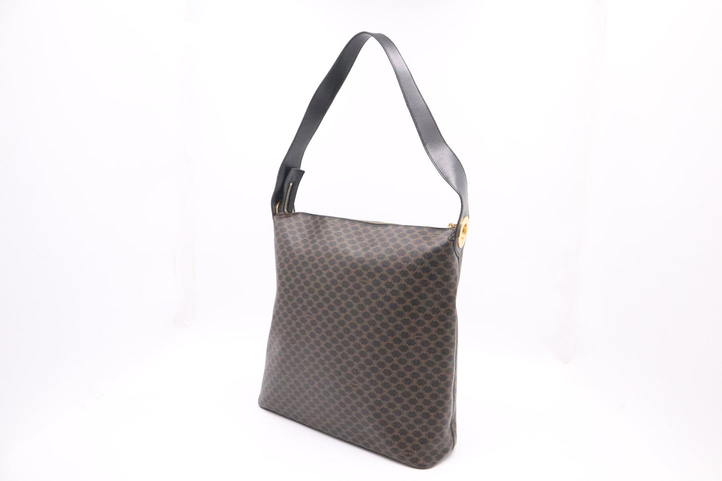 Celine Shoulder Bag in Black Macadam Canvas