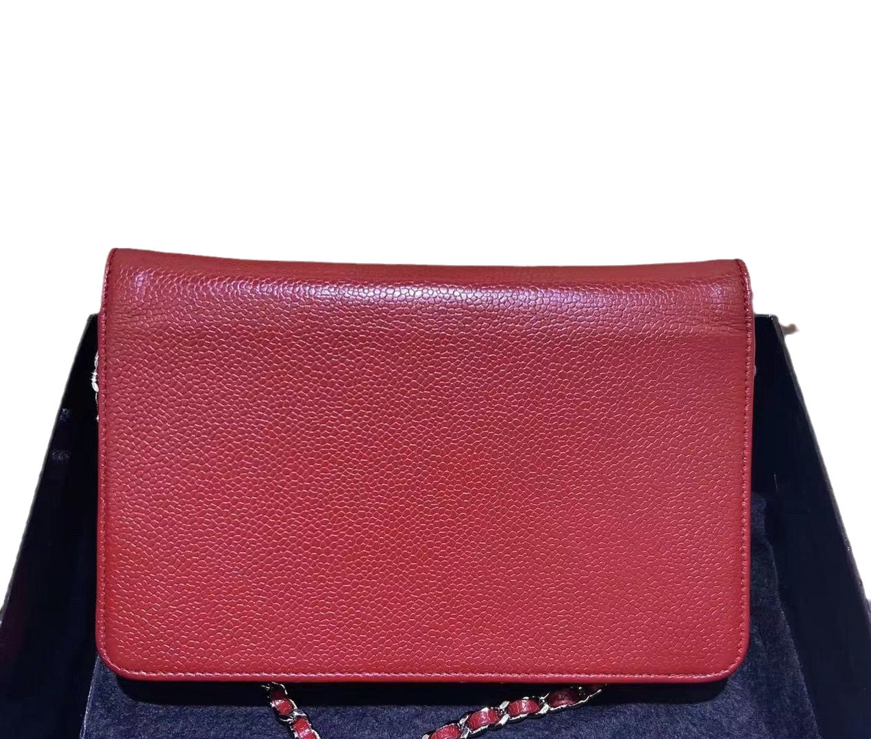 Nonrefundable deposit Chanel Wallet on Chain WOC Double CC Red Caviar Leather