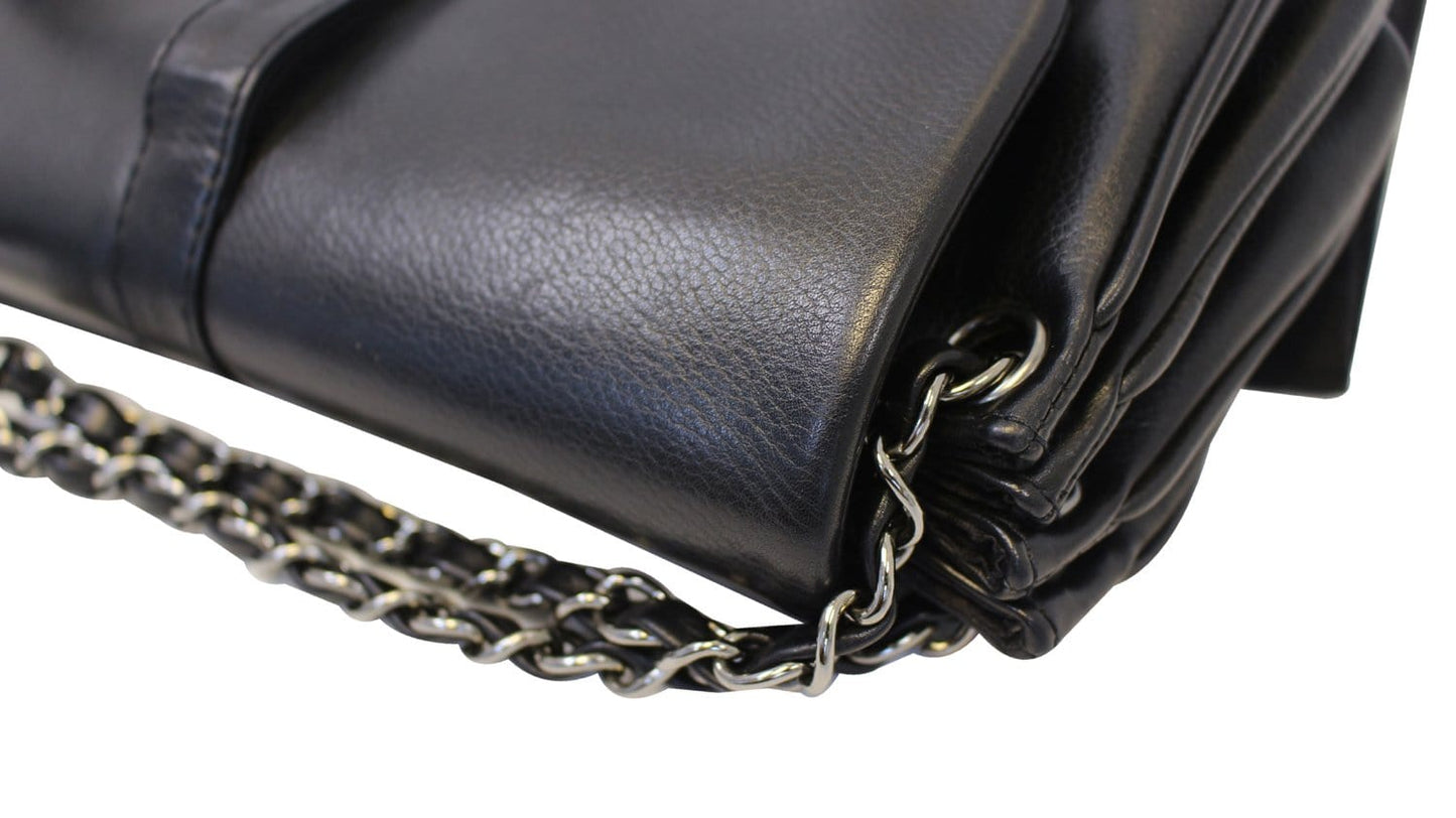 CHANEL Mademoiselle Lock Accordion Flap Caviar Medium Bag
