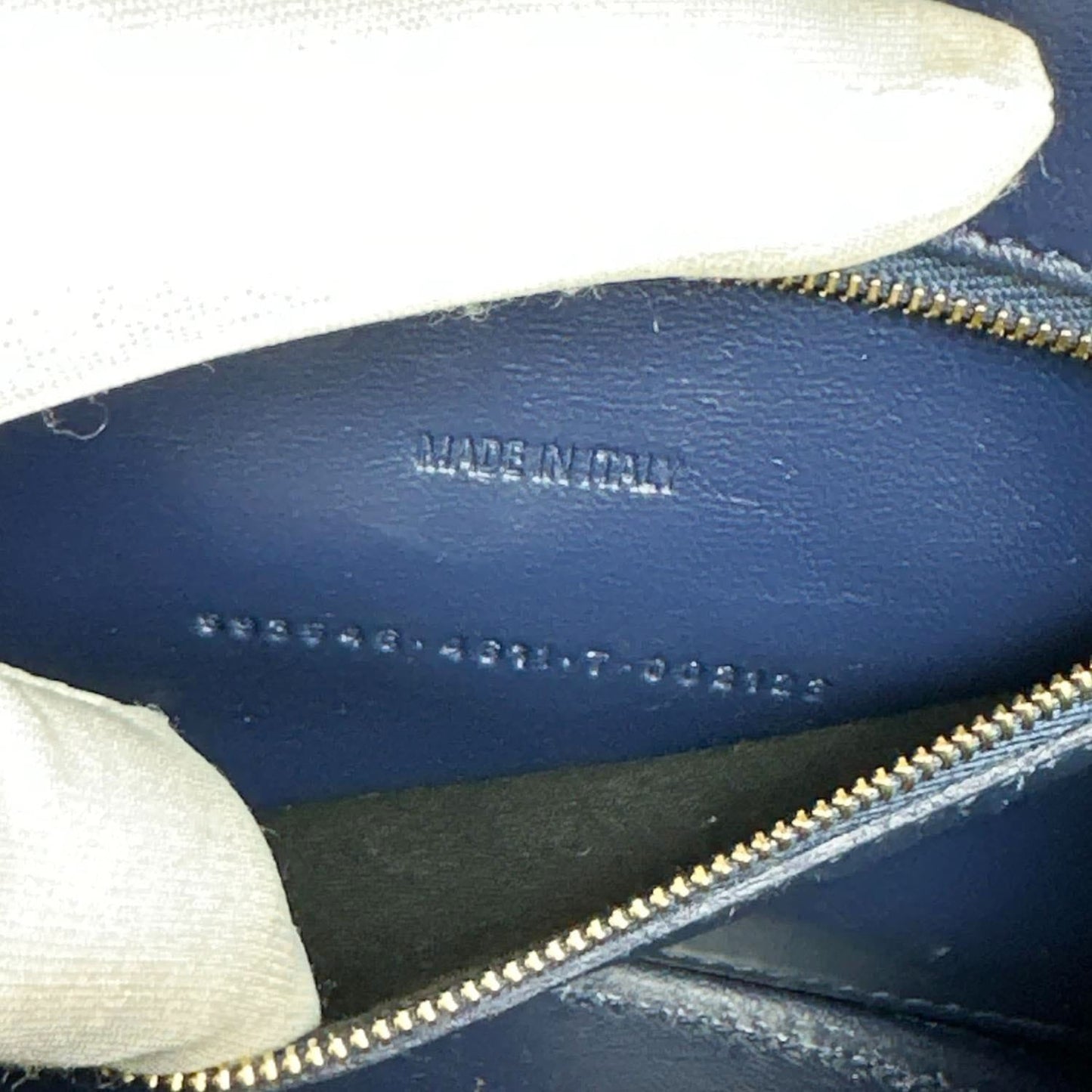 BALENCIAGA Hourglass Small Crocodile Embossed Top Handle Shoulder Bag Blue
