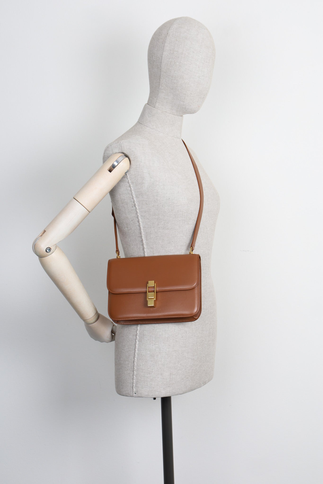 SAINT LAURENT Le Carré Bag Dark Beige