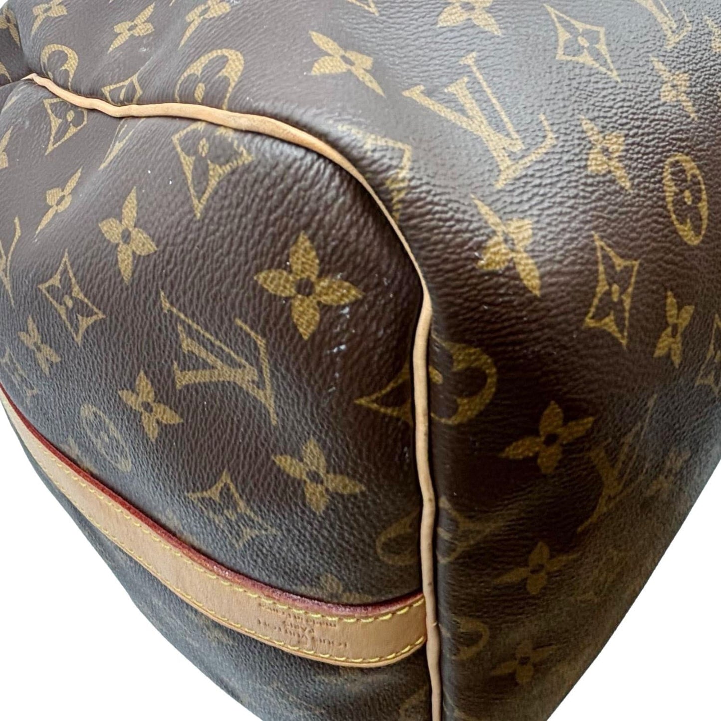 LOUIS VUITTON Keepall 55 Bandouliere Monogram Canvas Travel Bag Brown