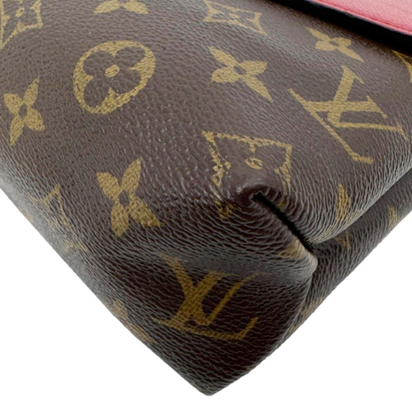 LOUIS VUITTON Saint Placide Monogram Canvas Crossbody Bag Cerise