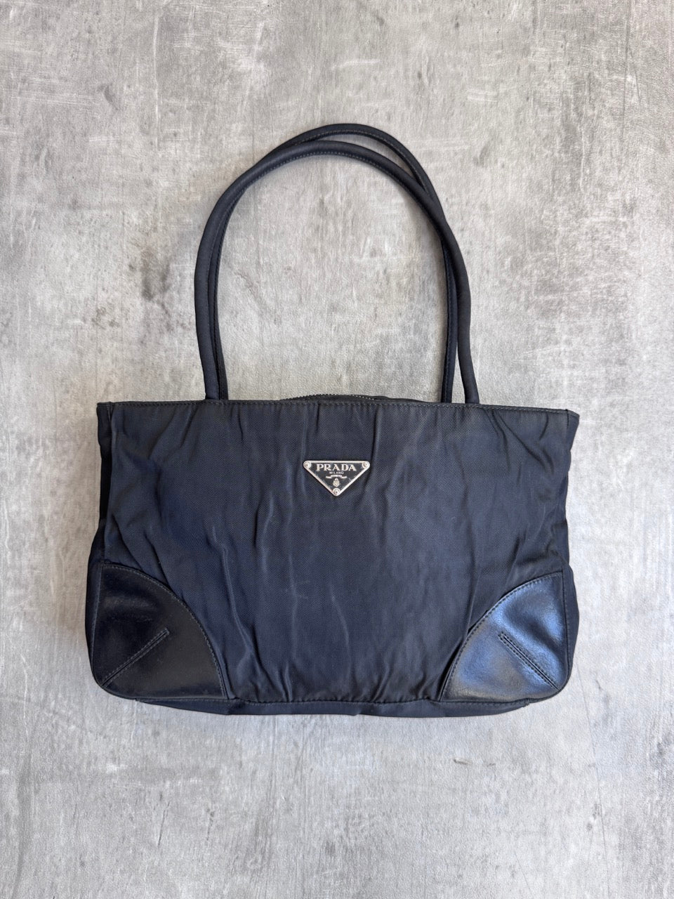 Prada Tessuto Black Nylon Hand Bag