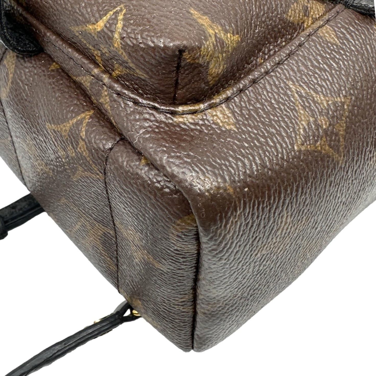 LOUIS VUITTON Palm Spring Mini Monogram Canvas Backpack Brown