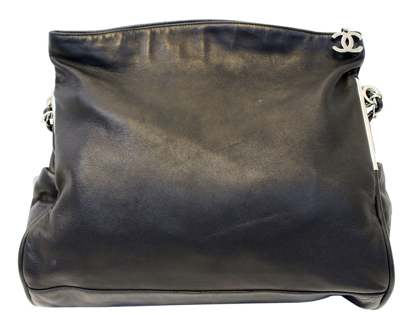 Chanel Shoulder Bag Black Lambskin Leather - CHANEL Bags