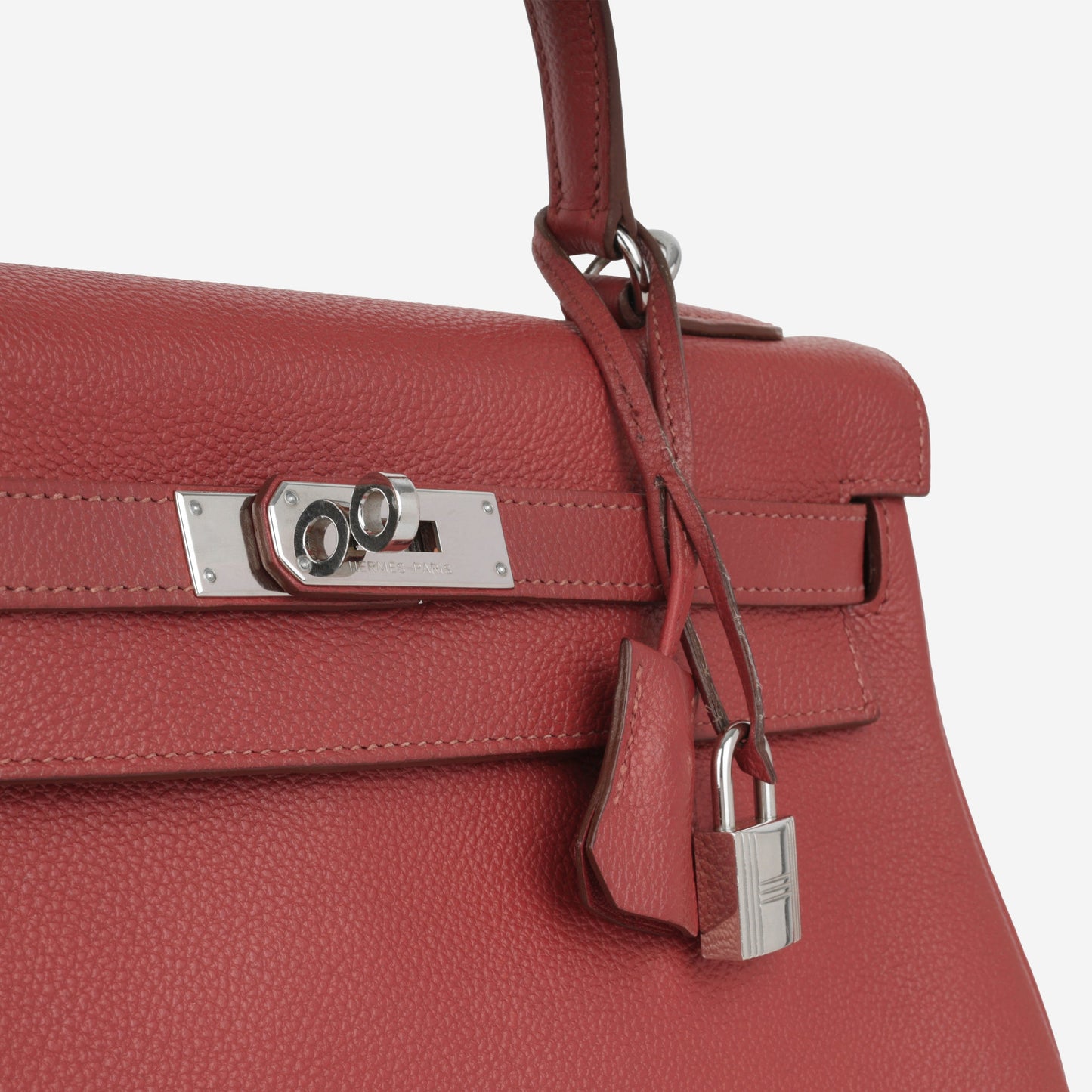 Hermès Kelly 32 - Rouge Garance Vache Liegee | Palladium Hardware