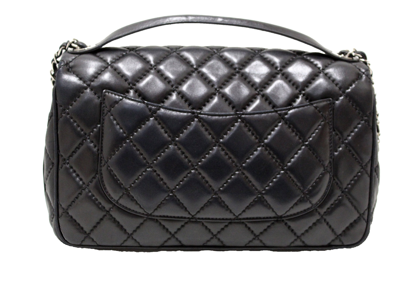 Chanel Black Quilted Lambskin Easy Carry Jumbo Flap Bag