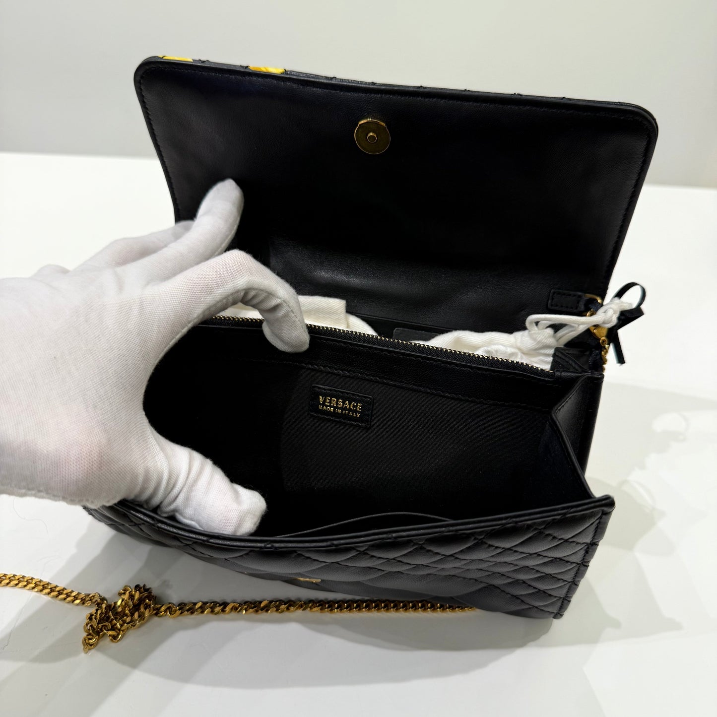 Versace Long Portable Bag & Gold Chain