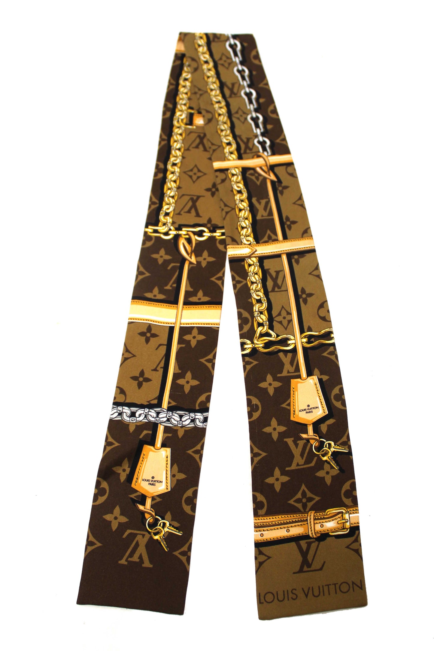 Louis Vuitton Brown Silk Monogram Confidential Bandeau