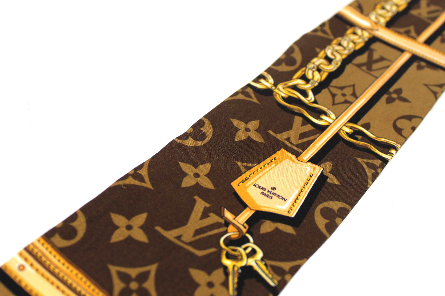 Louis Vuitton Brown Silk Monogram Confidential Bandeau