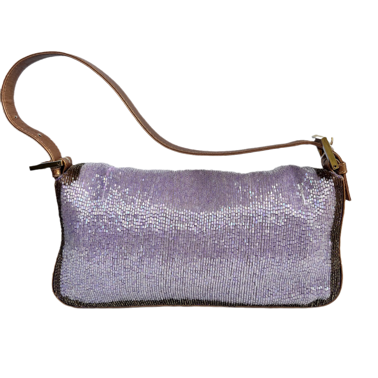 FENDI Baguette Glitter beads Lilac