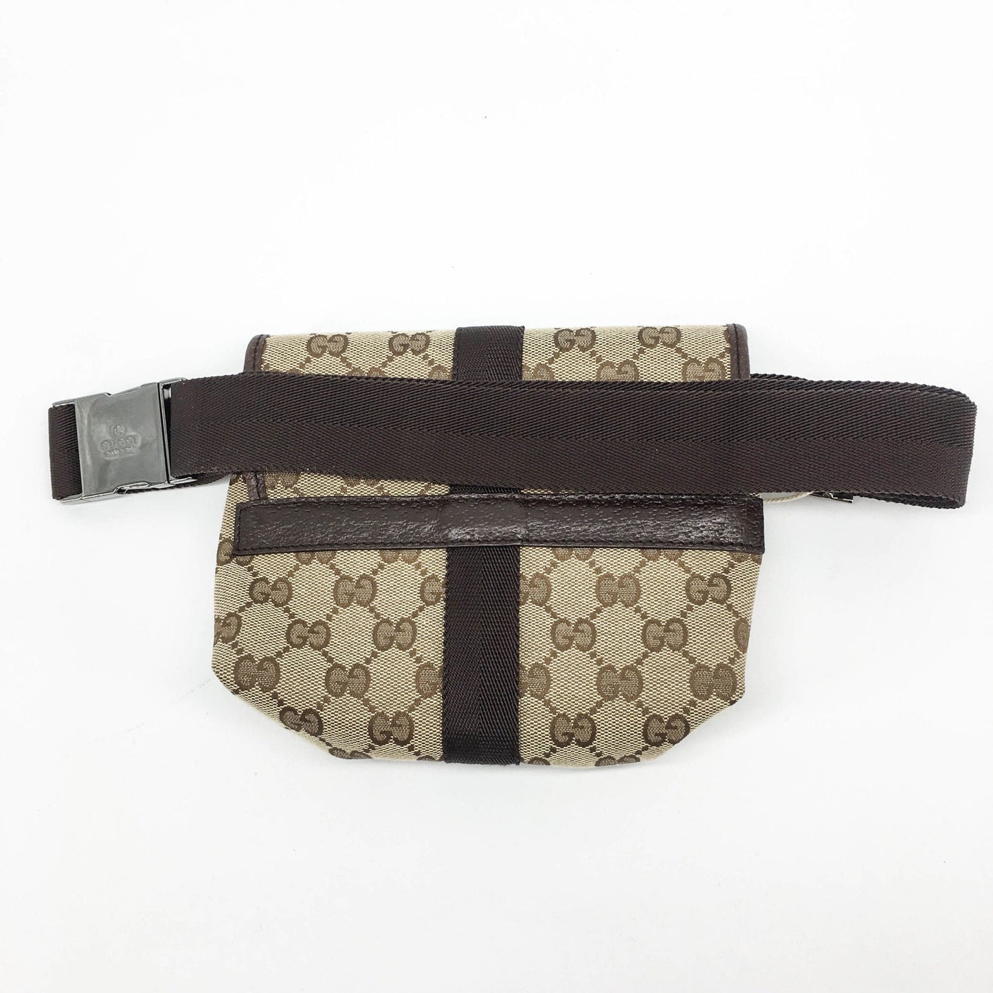 Gucci Monogram Leather Canvas Shoulder Bag