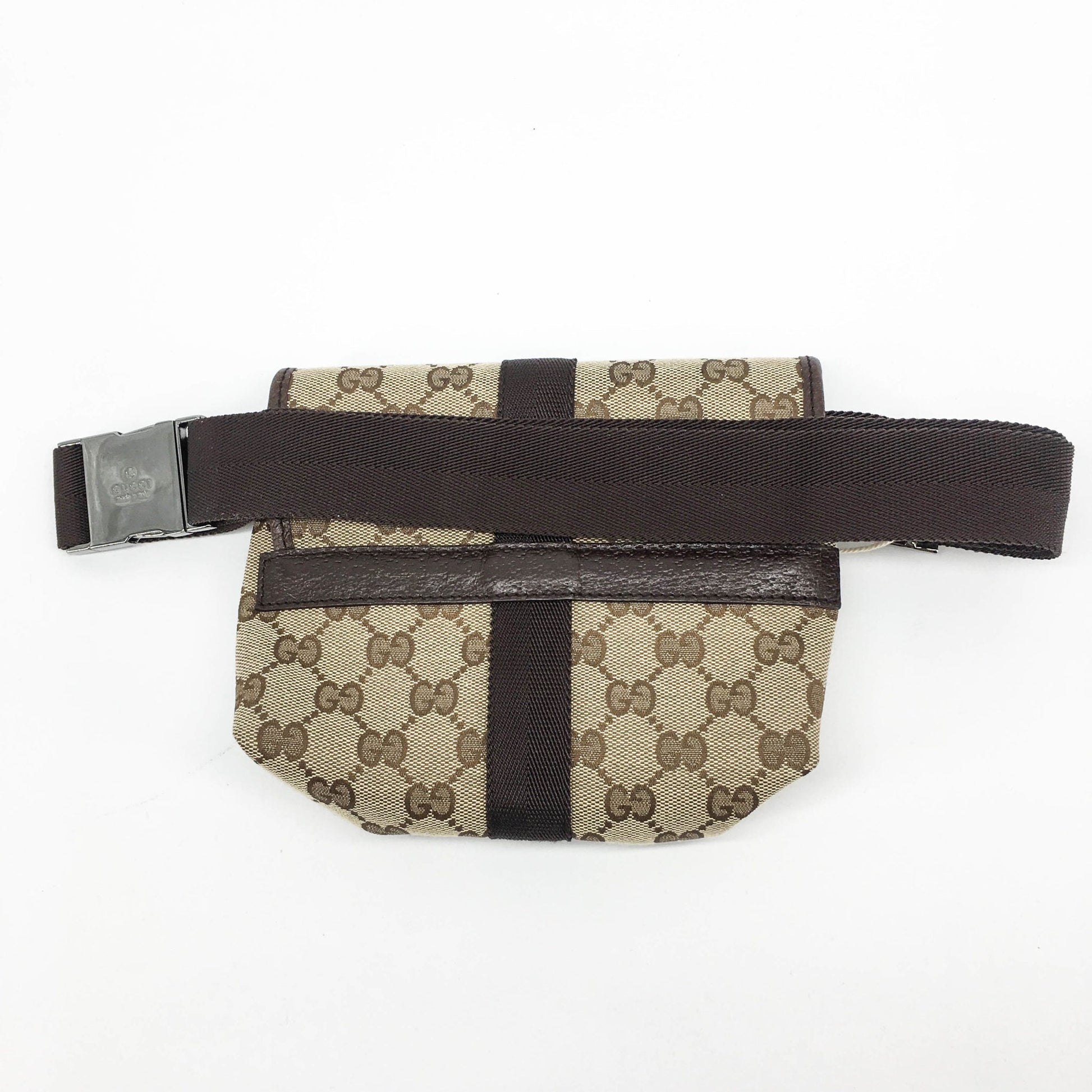 Gucci Monogram Leather Canvas Shoulder Bag