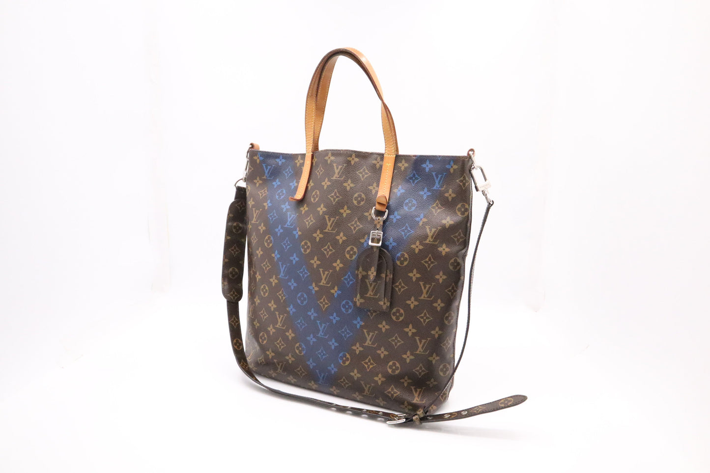 Louis Vuitton Cabas V Line in Monogram and Blue Canvas