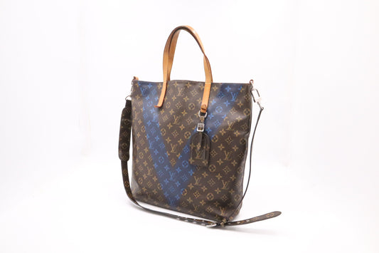 Louis Vuitton Cabas V Line in Monogram and Blue Canvas