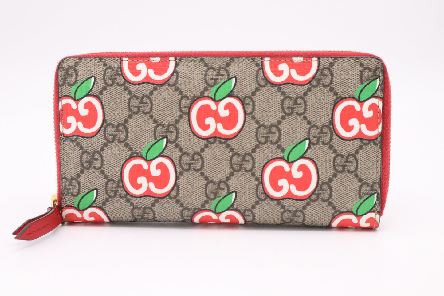 Gucci Long Wallet in GG Supreme Apples Canvas