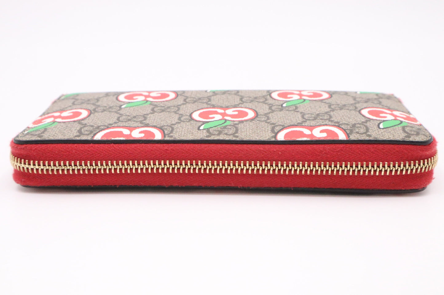 Gucci Long Wallet in GG Supreme Apples Canvas