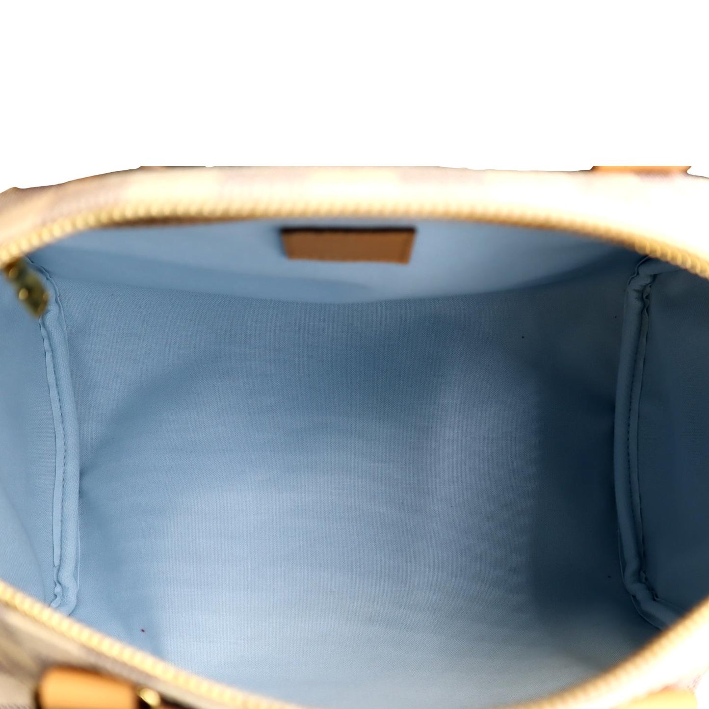 LOUIS VUITTON Braided  30 Damier Azur Satchel Bag White