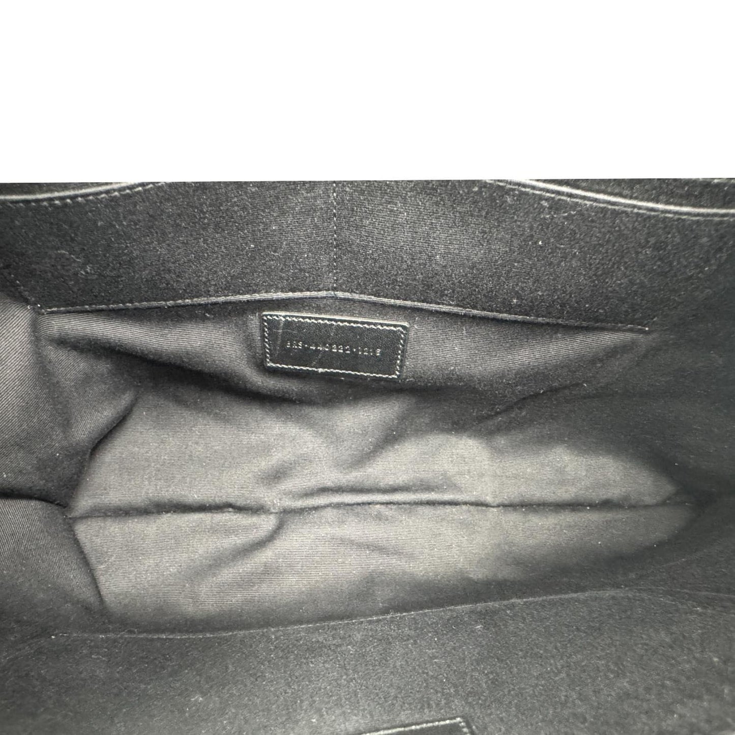 YVES SAINT LAURENT Chevron Leather Document Holder Black