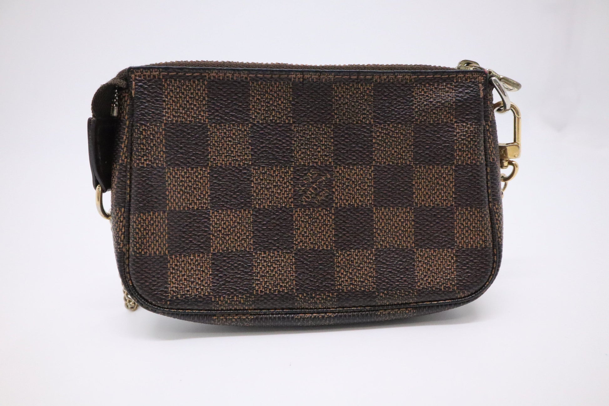 Louis Vuitton Mini Pochette Accessoires in Damier Ebene Canvas