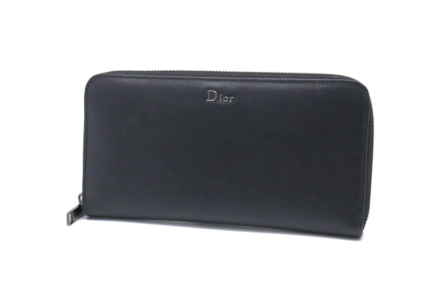 Dior Long Wallet in Black Leather