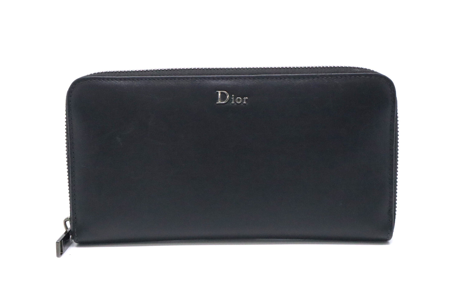 Dior Long Wallet in Black Leather