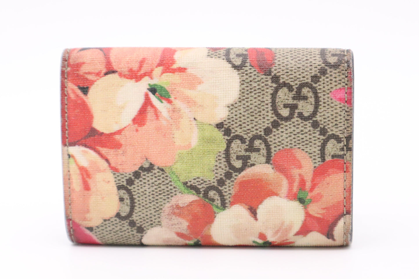 Gucci Key Case in Pink Blooms GG Canvas