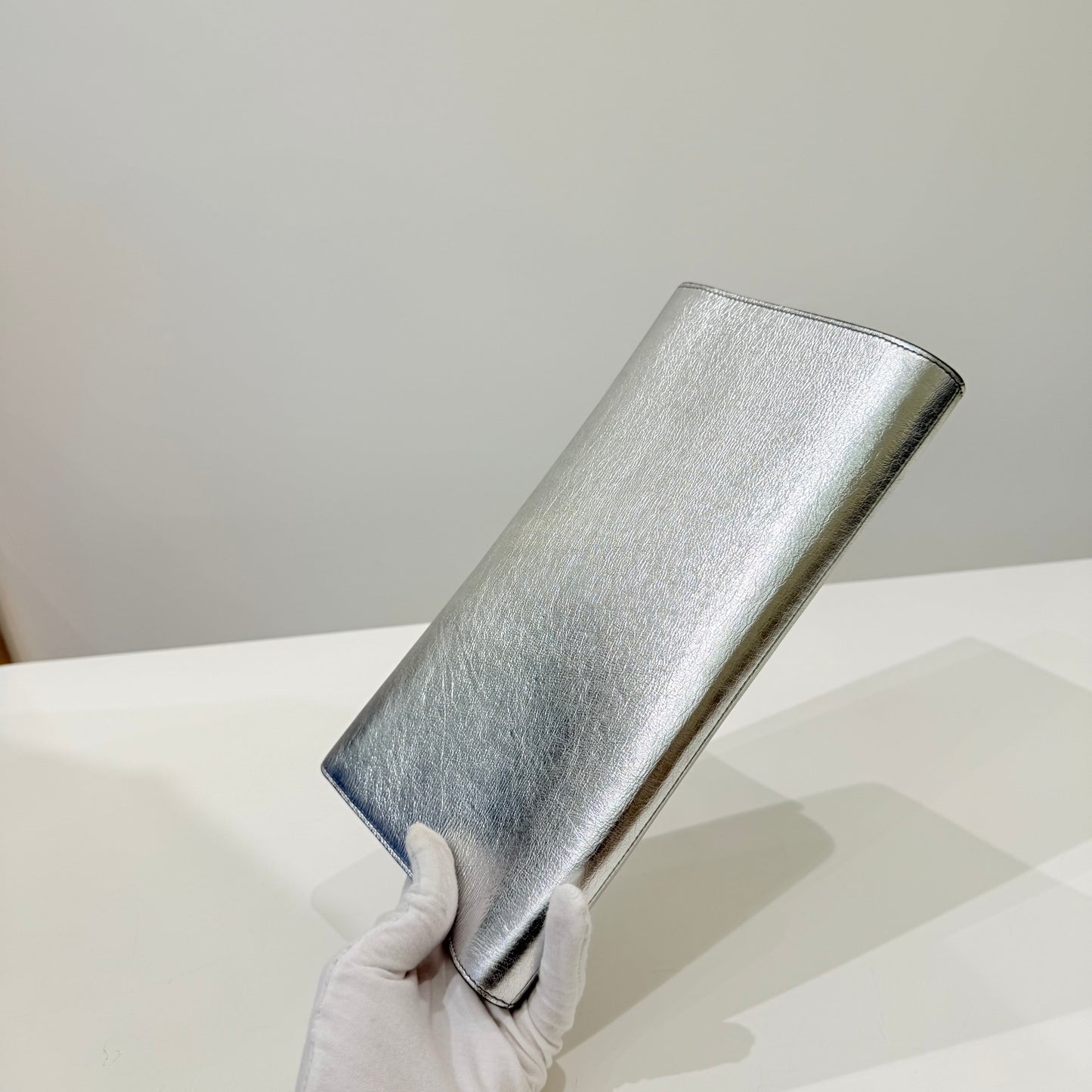 YSL Silver Calfskin Handbag