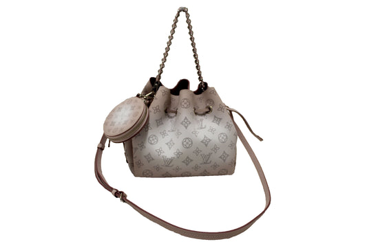 NEW Louis Vuitton Pink/White Ombre Monogram Mahina Leather Bella Tote Bag