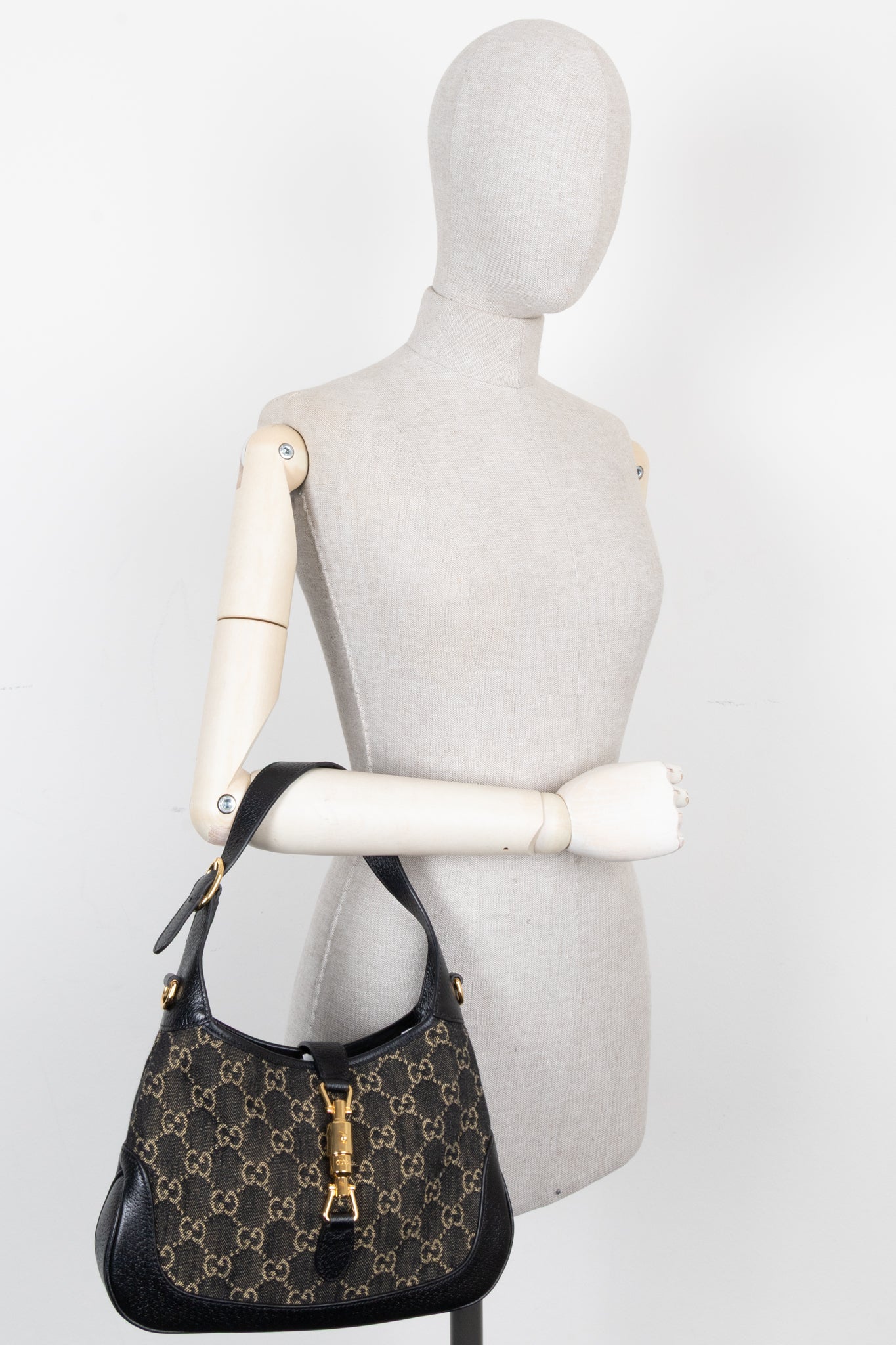 GUCCI Jackie 1961 Small Denim Black