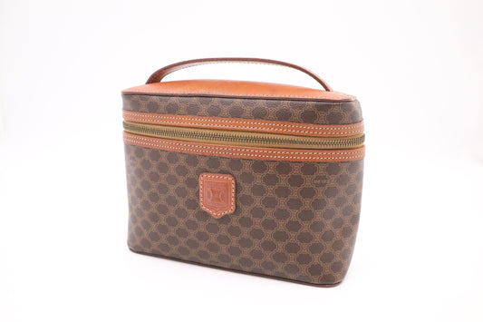 Celine Mini Vanity in Brown Macadam Canvas
