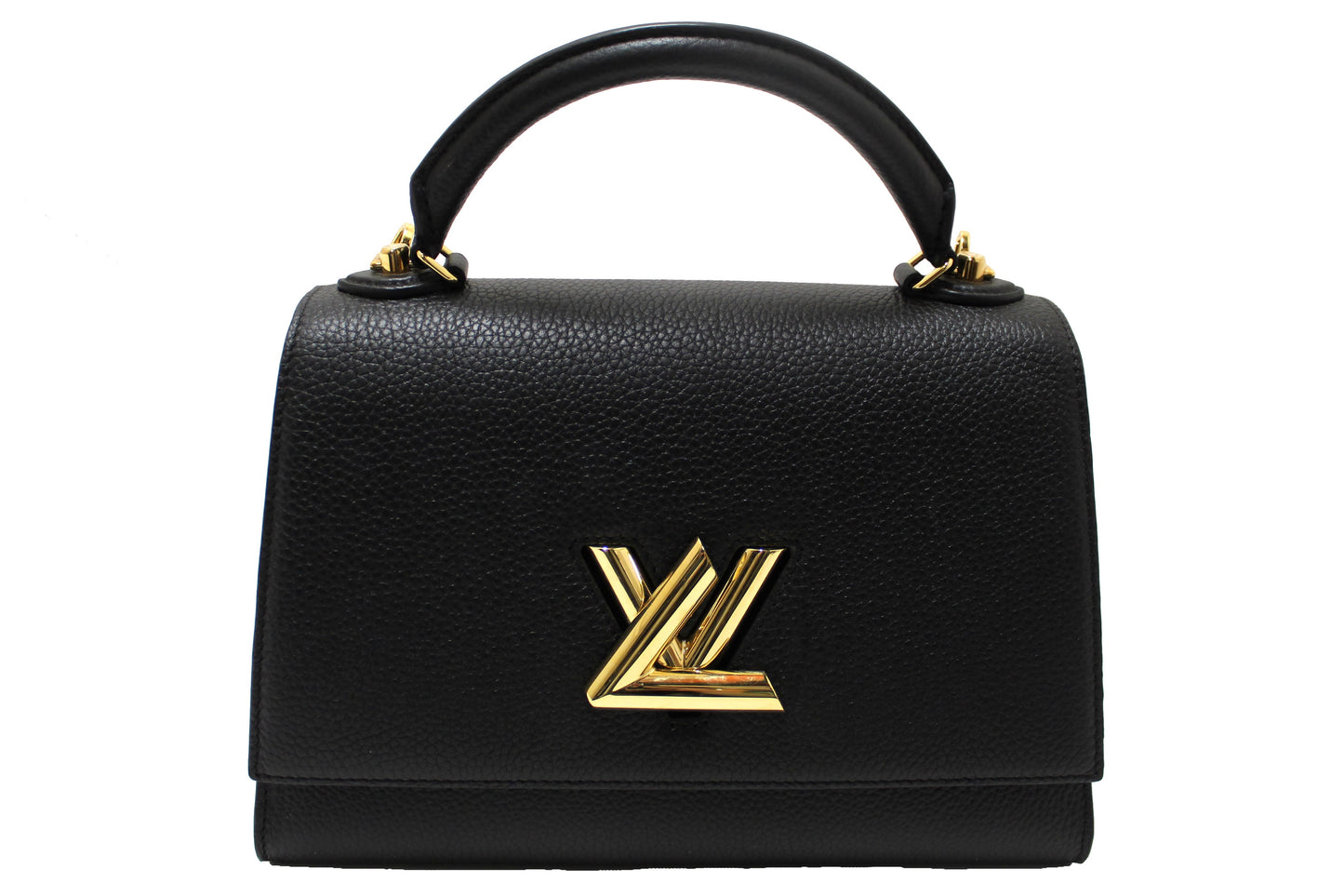 Louis Vuitton Black Taurillon Leather Twist One Handle MM Bag