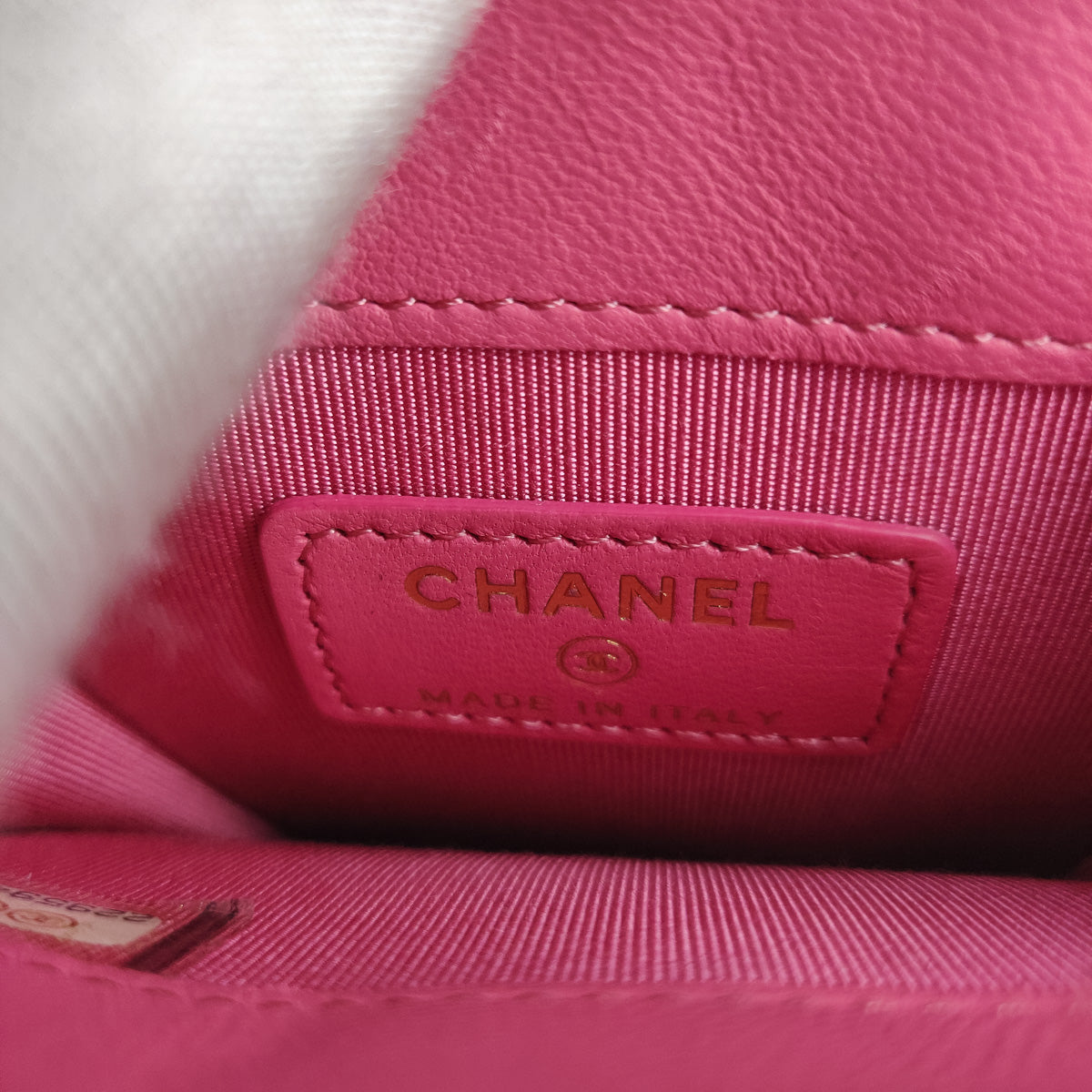 Chanel Lambskin Pink Phone holder