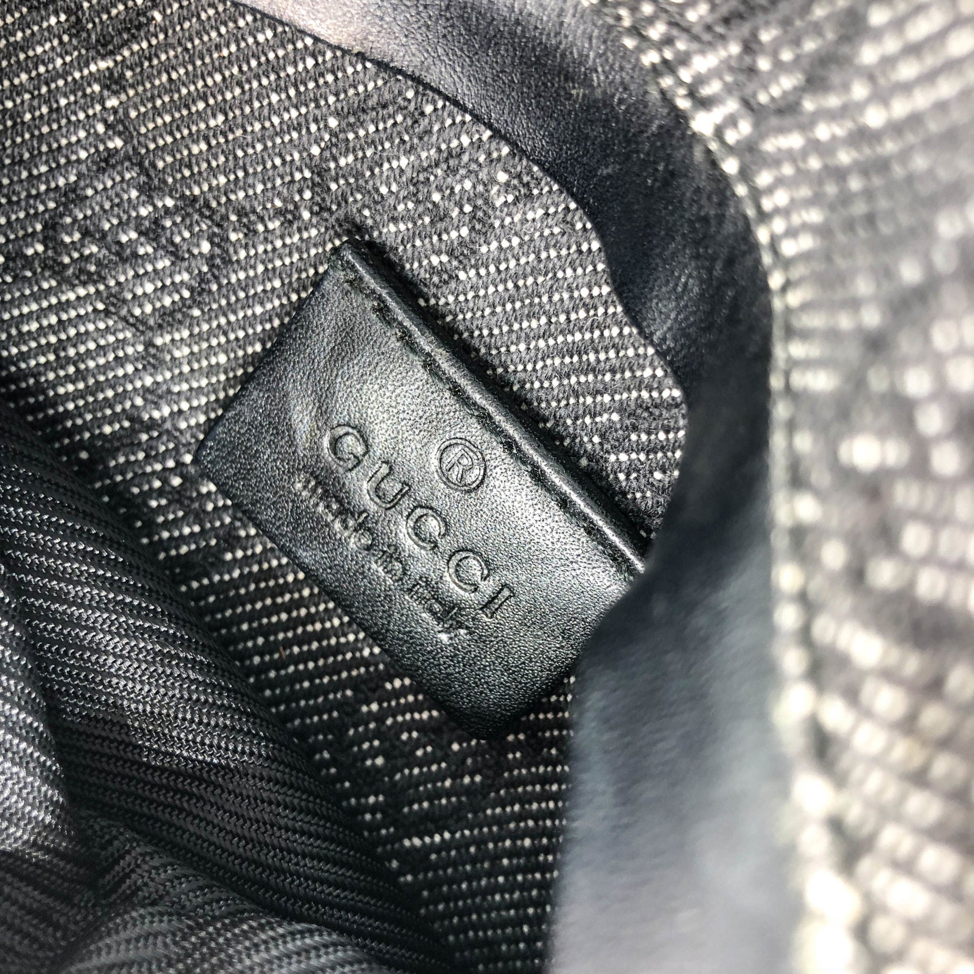 Gucci Monogram Leather Canvas Shoulder Bag