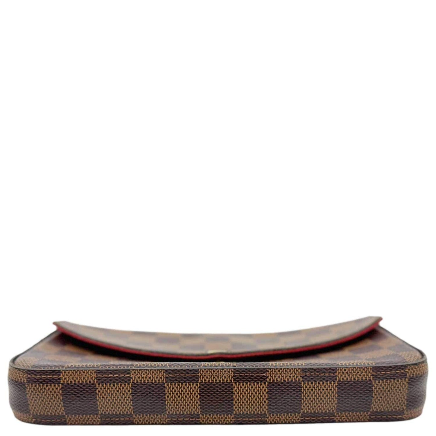 LOUIS VUITTON Felicie Pochette Damier Ebene Crossbody Bag Brown
