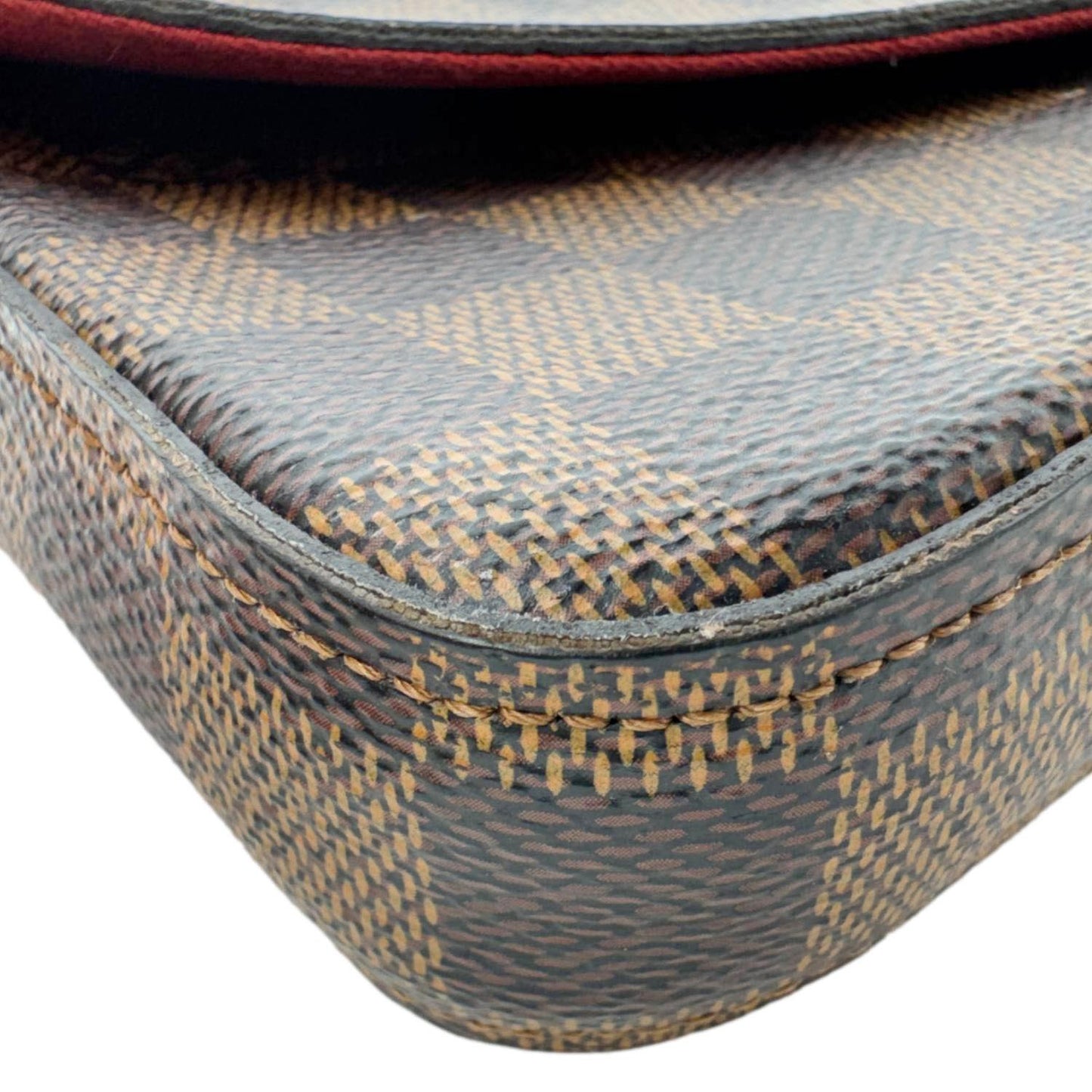 LOUIS VUITTON Felicie Pochette Damier Ebene Crossbody Bag Brown
