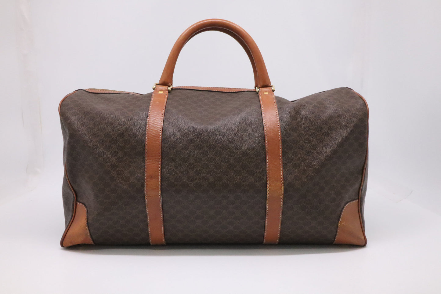 Celine Duffle Bag in Brown Macadam Canvas