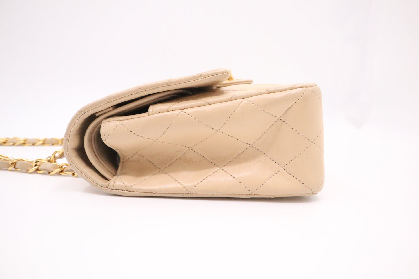 Chanel Medium Double Flap in Beige MattelassÃ© Leather