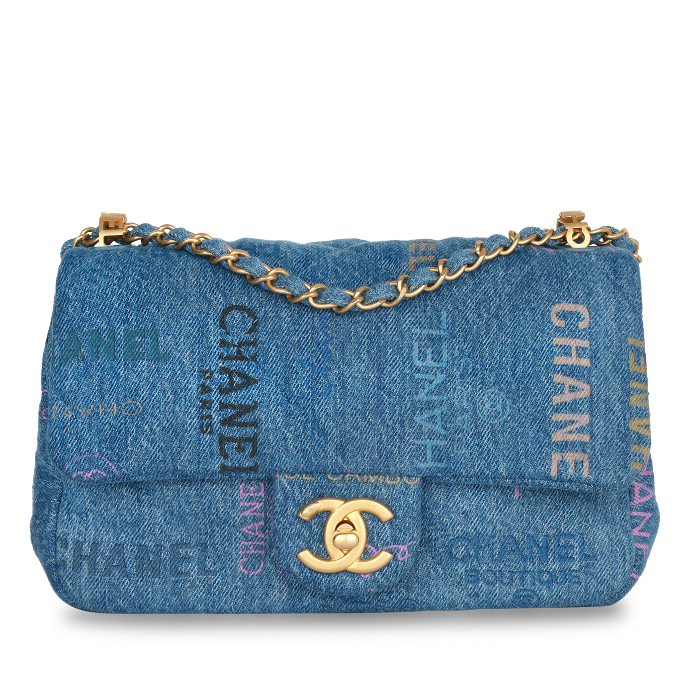 Chanel Small Flap Bag - Denim Logo