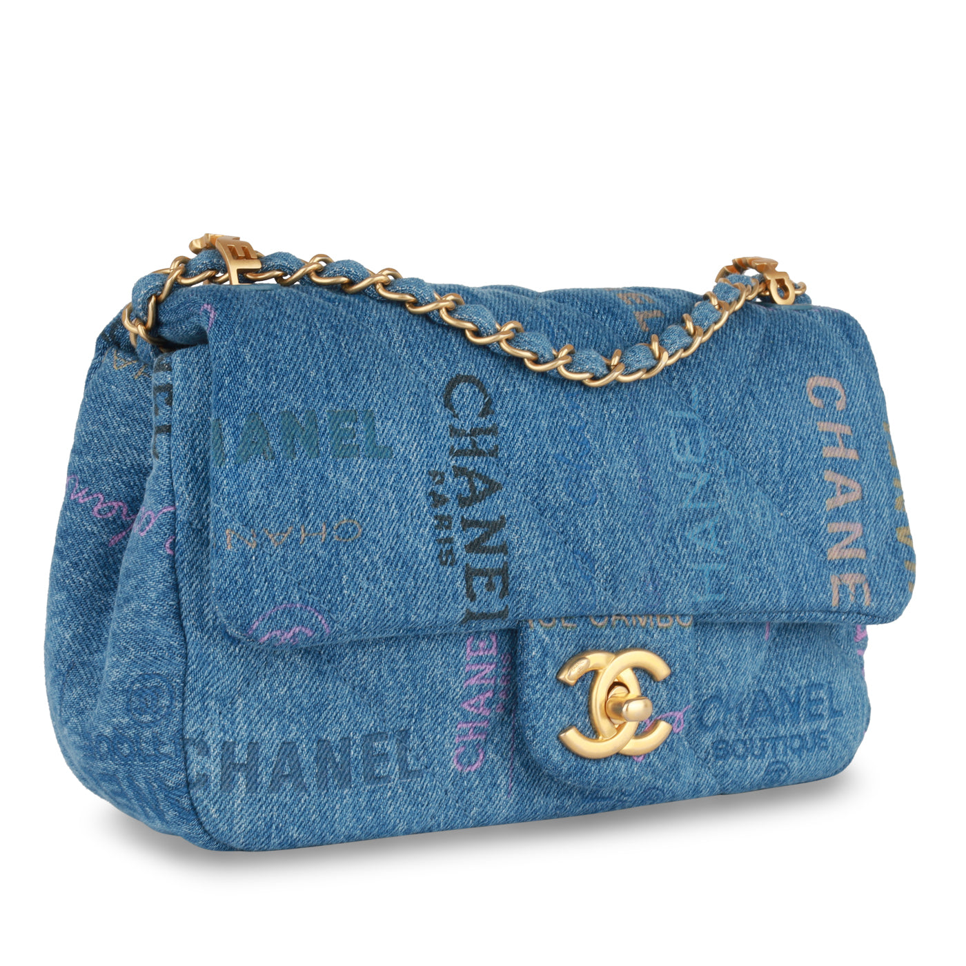 Chanel Small Flap Bag - Denim Logo