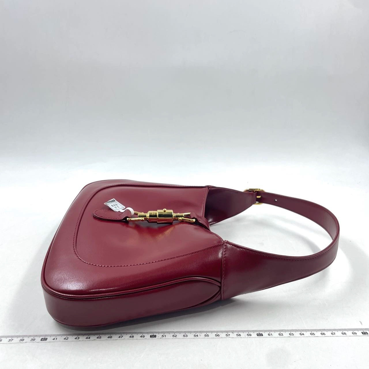 Gucci Jackie 1961 Burgundy Leather Bag Small with Adjustable Strap