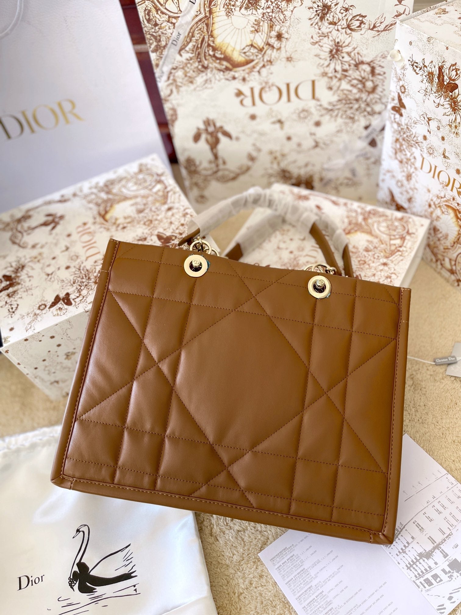 Dior Chain Leather Tote