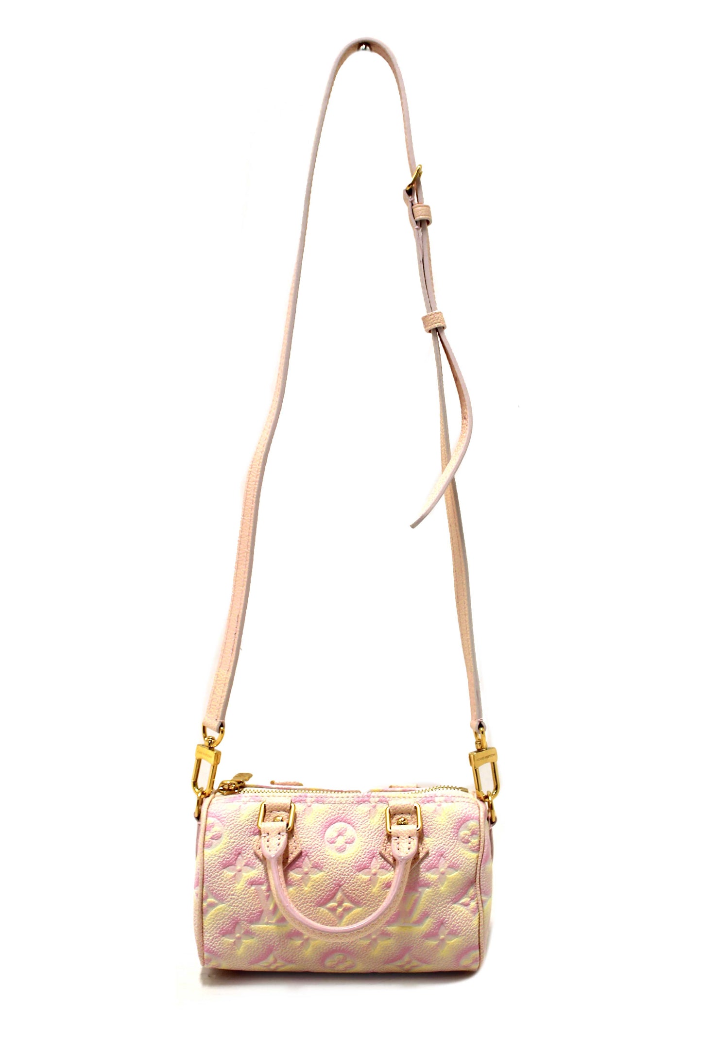 Louis Vuitton Pink Summer Stardust Monogram Empreinte Leather Nano Bag