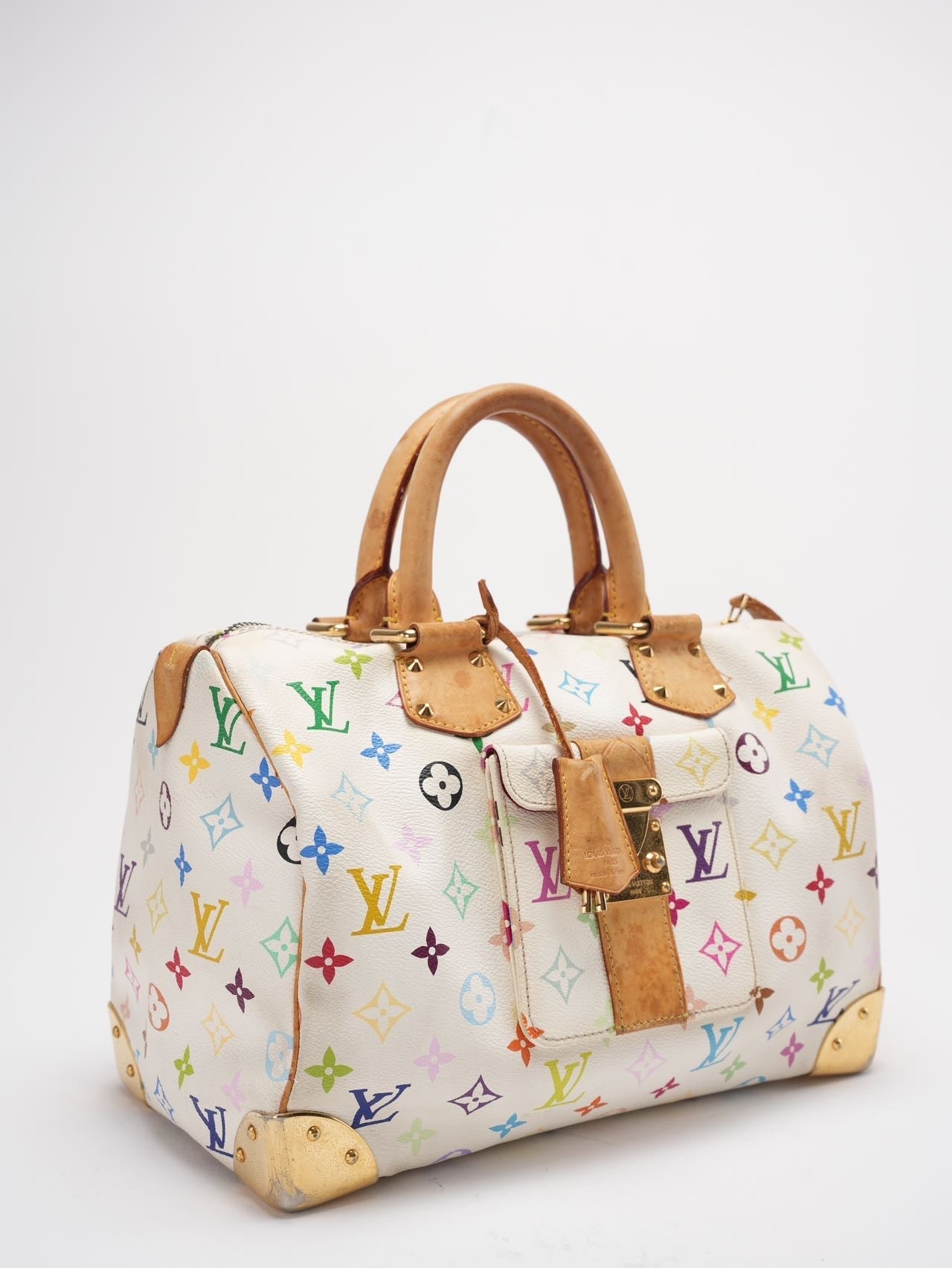 Louis Vuitton Takashi Murakami Speedy 30 Handbag Multicolor
