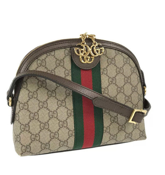 Gucci Monogram Caro Leather Canvas Crossbody