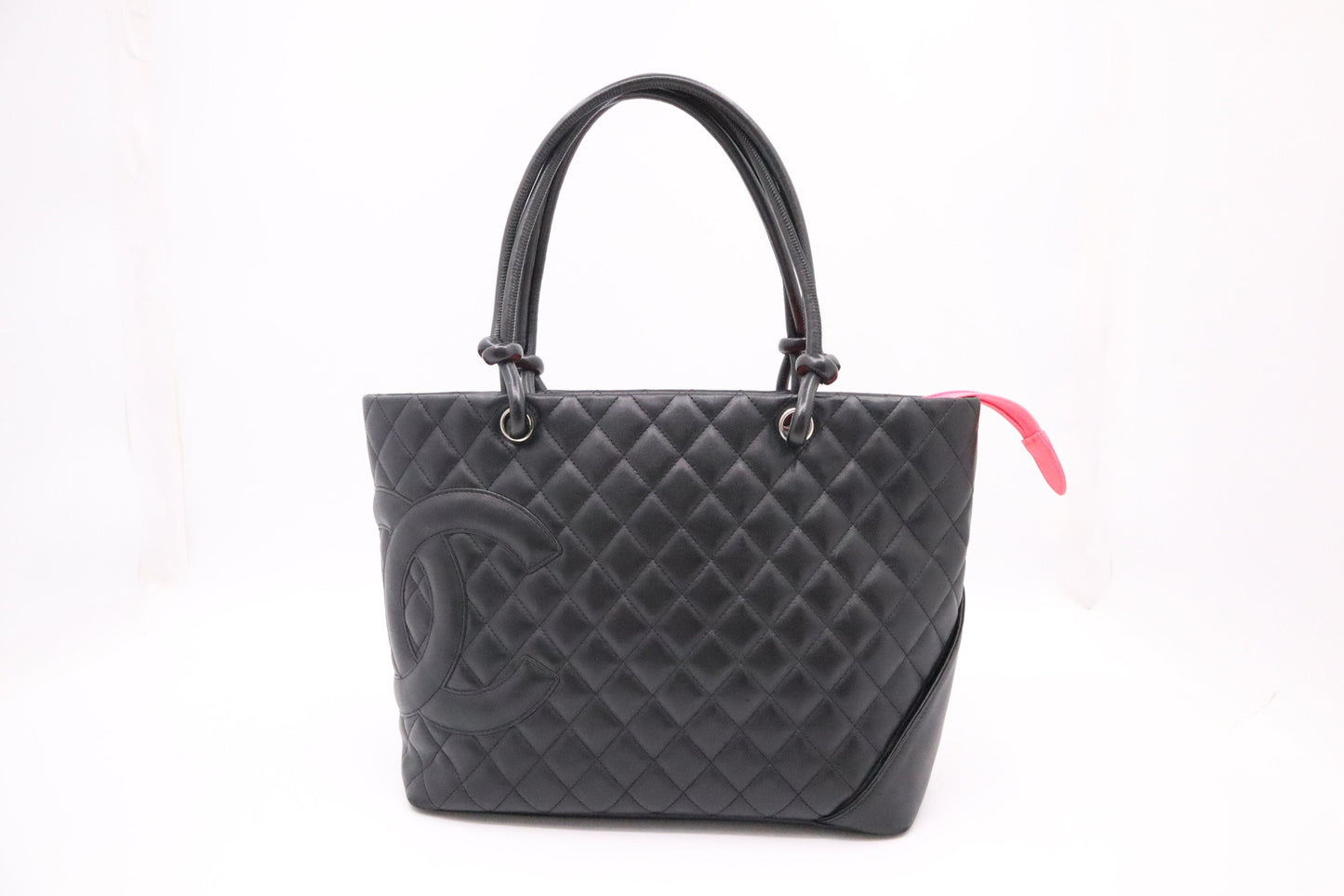 Chanel Cambon Tote in Black Mattelassé Leather