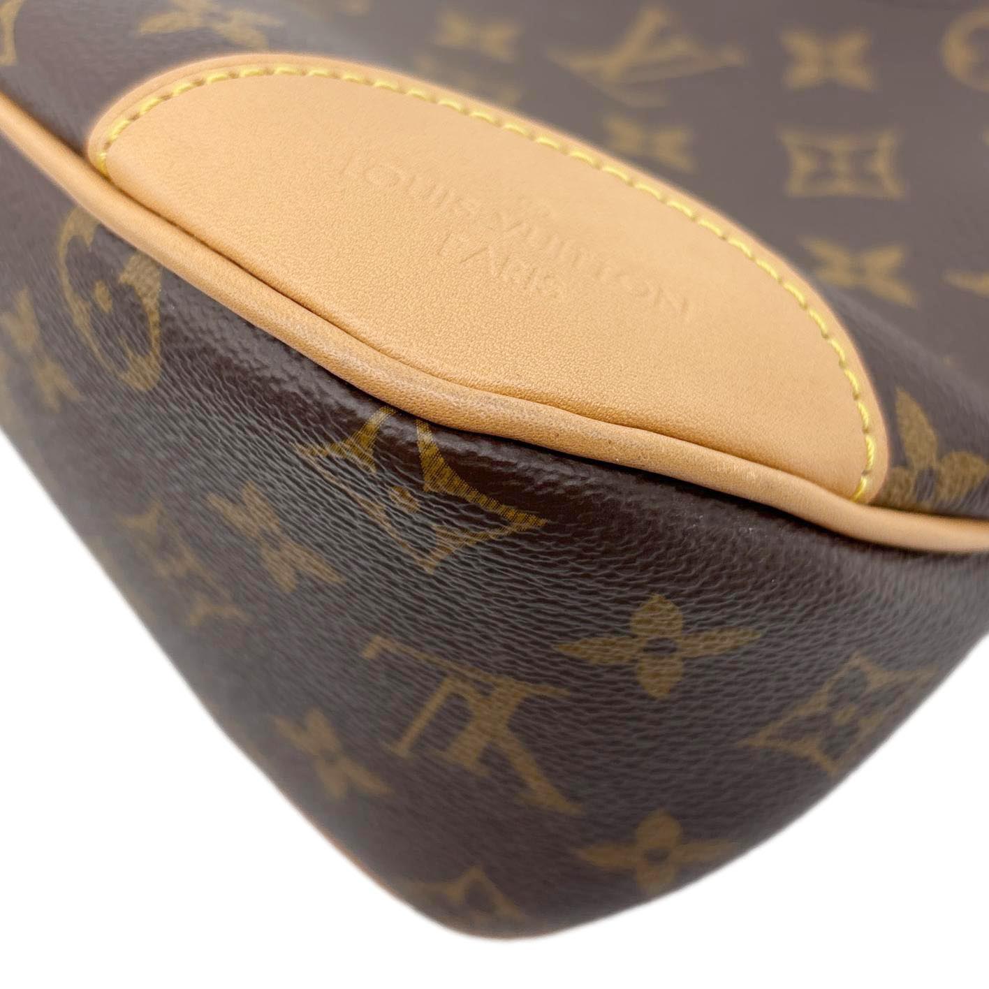 LOUIS VUITTON Boulogne PM Monogram Canvas Shoulder Bag Brown