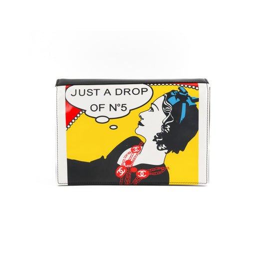 Chanel  Patent Graphic Clutch