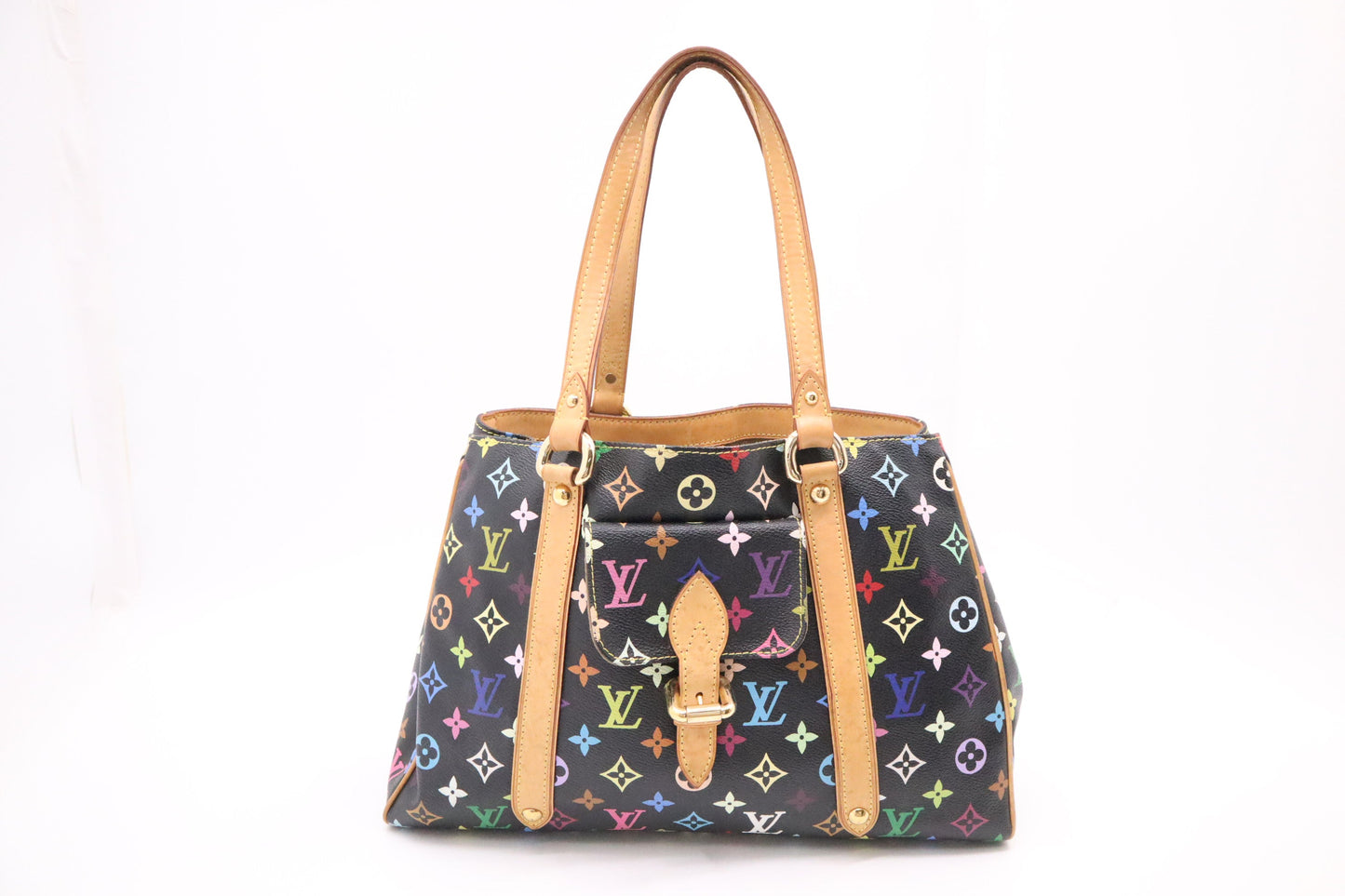 Louis Vuitton Aurelia MM in Black Multicolor Monogram Canvas